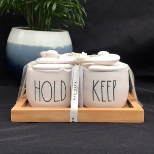 Rae Dunn HOLD and KEEP with Spoons